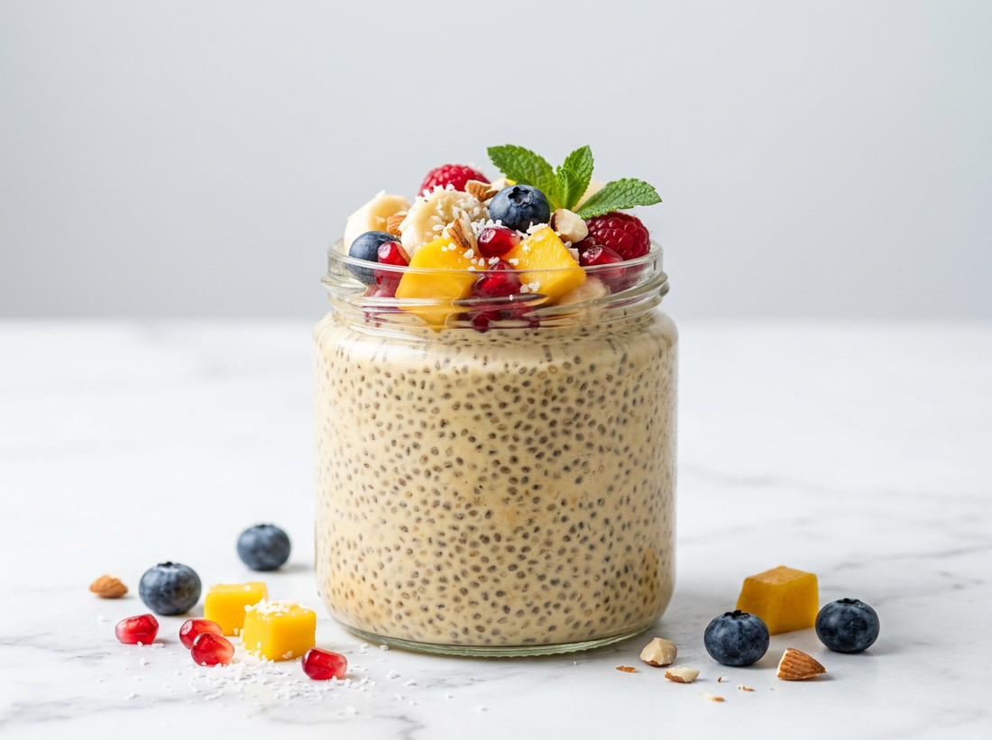 Haldi Badam Chia Pudding